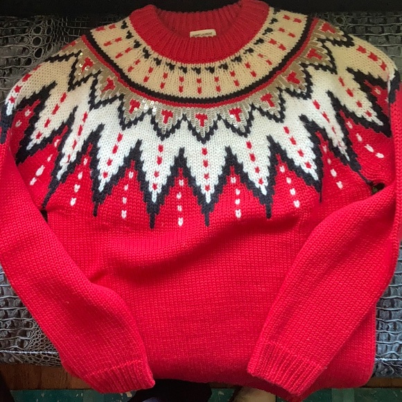 Saint Laurent sequin ski sweater